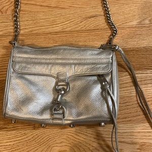 Rebecca Minkoff silver crossbody purse